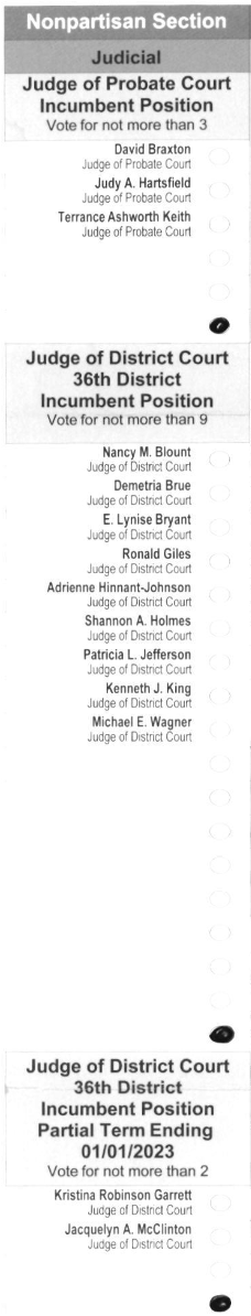 Primary-style BMD ballot example 1